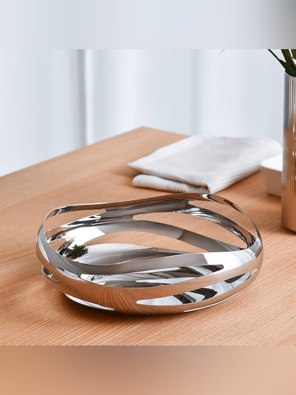 Georg Jensen Cobra bread and fruit basket - stainless steel